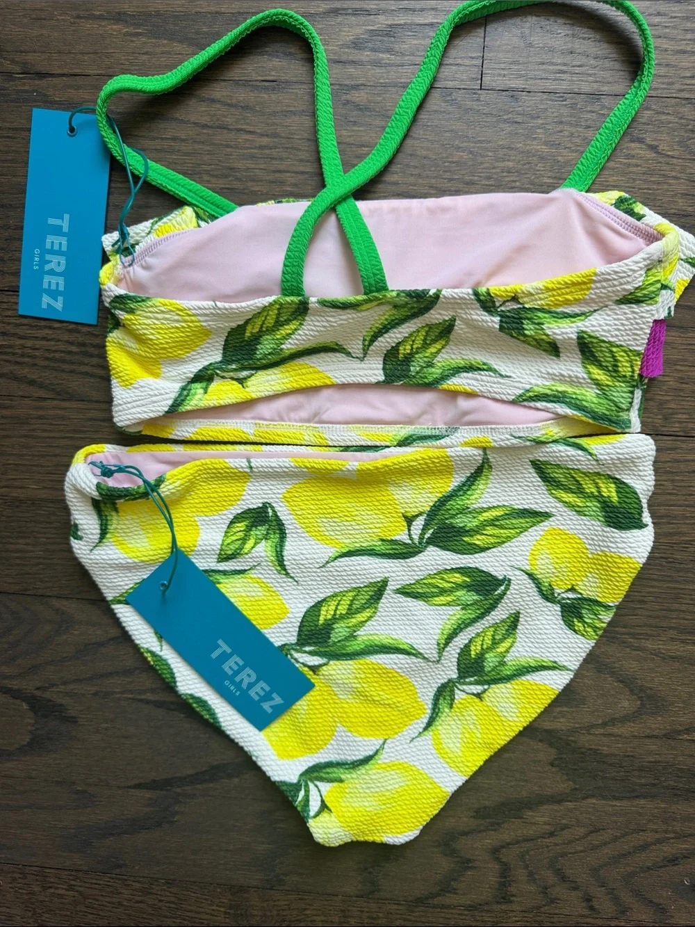 Terez Lemon Spritz two piece. NWT size 10/12